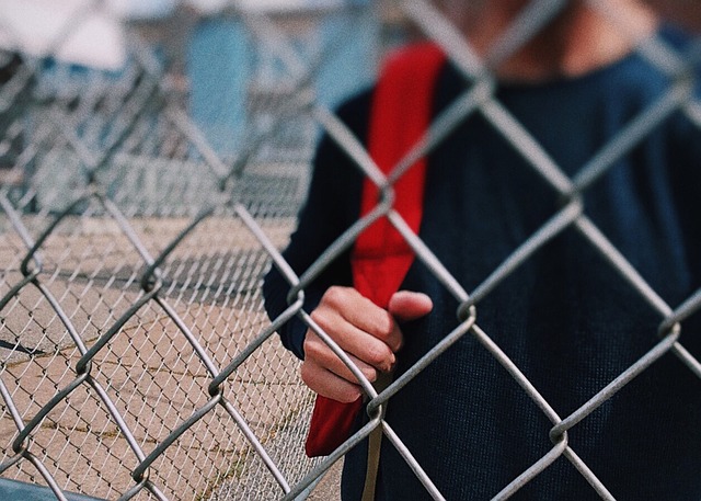 YP at school gates